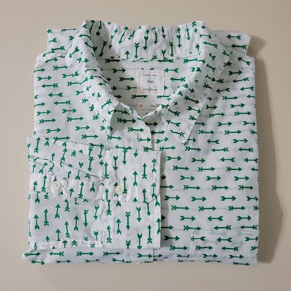 Gap Women's Fitted Boyfriend Button-Down Shirt - Picture 15 of 15